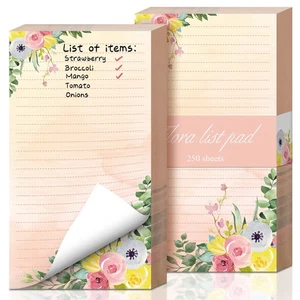 2 Pack 500 Sheets Floral Sticky Notes Cute Flower Note Pads Back to School Me... - Picture 1 of 6
