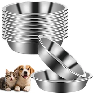 12 Pcs Cat Bowls,Stainless Steel Cat Bowls,Replacement Whisker Fatigue Relief... - Picture 1 of 7
