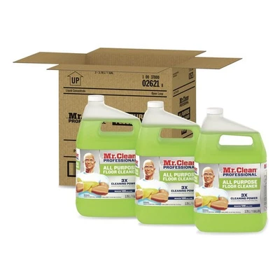 Mr. Clean 02621CT 1 Gallon Finished Floor Cleaner - Lemon Scent (3/Carton) New - Image 1 of 4