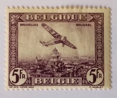 Sello de correo aéreo de Bélgica, 1930, sc#C5, como nuevo, con bisagras, original Foto 1 de 2