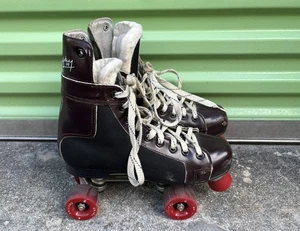De colección RARO Piedra Roja Wayne Gretzky #99 Negro Marrón Talla 8 Patines NHL - Imagen 1 de 8