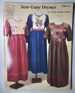 Sew Easy Dress Book di Cindy Taylor Oats #TMB 137 taglia 6-22 vintage '96 inutilizzato-F2 - Foto 1 di 5