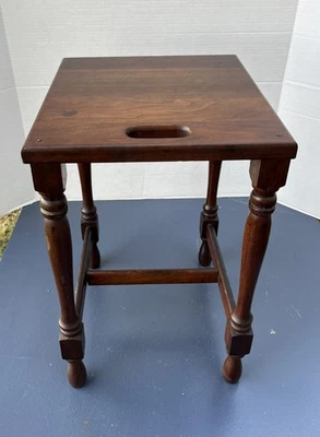 Antique Colonial Carved Walnut Wood Jointed Parlor Side Table - Image 1 of 4