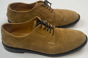 Barney's New York Men's Made In Italy Light Brown Suede Oxford Shoes Size 9.5 M - Picture 1 of 19