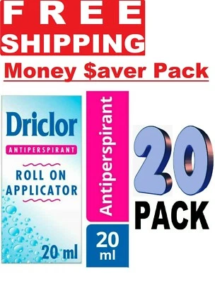 20X DRICLOR ROLL ON APPLICATOR ANTITRANSPIRANT 20ml NEW IN BOX EX-09/26 - Image 1 of 4