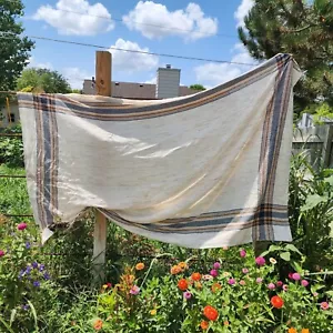 vtg table linen plaid Brown/blue, Tan Heather, MCM - Picture 1 of 7
