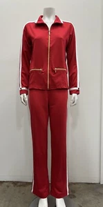 Onque Casuals 2tlg Hosen Set Frontreißverschluss Langarm Kragen Frontreißverschluss Taschen - Bild 1 von 2
