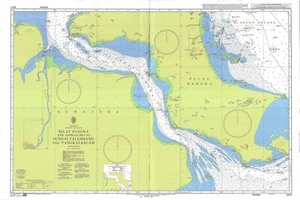 Admiralty 3471 Selat Bangka Approaches To Sungai Palembang Pangkalbalam Map Wall - Picture 1 of 6