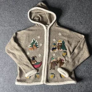 Vintage Lemon Grass Christmas Sweater Size Large L Ugly Bears Patch Embroided - Picture 1 of 7