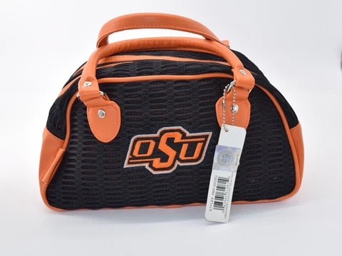 Oklahoma State University NCAA Cowboys Mesh/Leather Clutch Purse Official NWT Cover