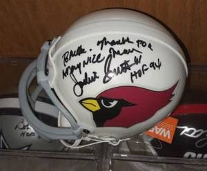 JACKIE SMITH Signed CARDINALS Mini Helmet Autograph w/ COA Nice AUTO "To Mike" + - Picture 1 of 3