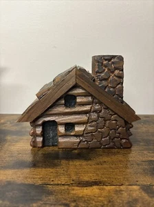 Primitive Volkskunst Blockhaus Massivholz Haus Handarbeit Antik - Bild 1 von 10
