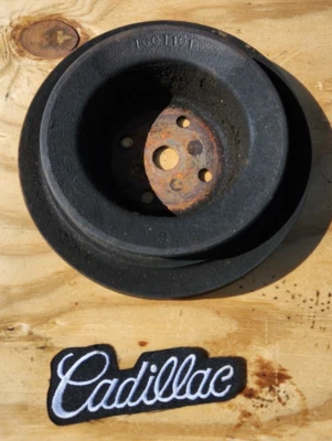 1973 Cadillac 472 500 CAST IRON WATER PUMP PULLEY DOUBLE GROOVE Used 1601101 Foto 1 de 4