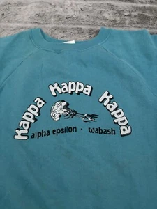 VTG 70s Kappa Kappa Kappa Sorority Fraternity Sweatshirt Fits Like Medium Small - Picture 1 of 6