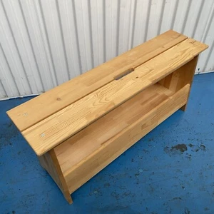 IKEA PERJOHAN  Bench with storage, Wood/solid pine, 39⅜" BRAND NEW 604.853.39 - Picture 1 of 14