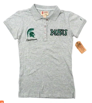 Michigan State Spartans NCAA IZOD Collegiate Women's XL Button Gray Shirt NWT - Image 1 of 4