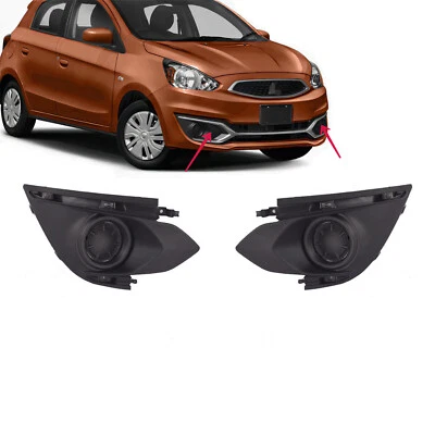 For Mitsubishi Mirage Hatchback 2017-2020 LH RH Front Fog Lamp Bezel Set Foto 1 de 4