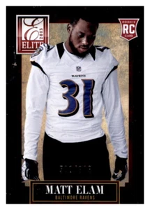2013 Elite Silver Refractor Matt Elam #d /999 Rookie RC Prizm PWE Ravens #168 - Picture 1 of 2