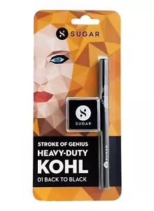 SUGAR Cosmetics - Stroke Of Genius Heavy-Duty Kohl - 01 Back To Black - 1.2 g - Picture 1 of 8