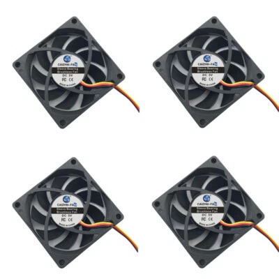 2/4x 12V PC Ventilator lüfter 70mm 80mm 60/50/40/30/25mm Leise PC Gehäuselüfter  - Bild 1 von 4