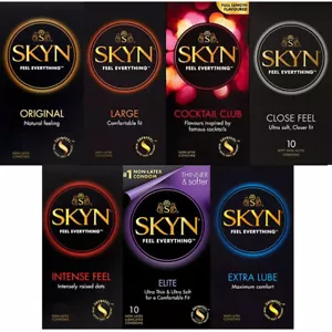 Skyn Latex Free Condoms - All Types - Elite, Large, Close, Intense, Extra Lube - Picture 1 of 27
