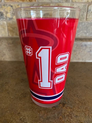 ANGELS BASEBALL~ #1 DAD Pint Glass Cover