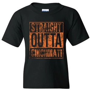 Straight Outta Cincinnati - Football Youth T Shirt - Picture 1 of 6