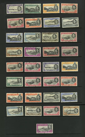 M1606 Ascension 1938-53 SG38/47b - 1938 Definitives. Complete (32) Cover