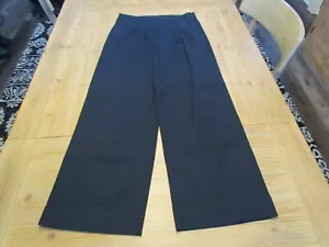 NWT J. Jill Size 6 Navy Blue Brushed-Twill Wide-Leg Trousers Pants 284791 $89 - Picture 1 of 6