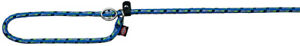 Trixie Mountain Rope Retriever Lead Blue/Green 1.7m 8mm Slip Leash Reflective
