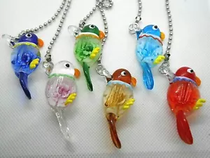 Glass Parrot Ceiling Fan Pull Light Lamp Chain - Picture 1 of 18