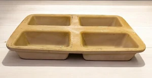 Panero Pampered Chef Mini 4 Panes Gres 15"x 9" Colección Patrimonio Familiar - Imagen 1 de 11