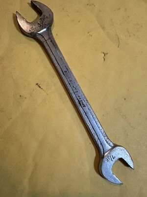 Blue-Point Supreme S-1416 Used 7/16 & 1/2 Standard Double Open End Wrench USA - Image 1 of 4