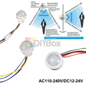 LED PIR Infrared Motion Sensor Detection Auto Sensor Light Control AC110-240V - Picture 1 of 31