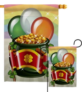 Arco Iris Oro Maceta Jardín Bandera Primavera San Patricio Decoración Regalo Casa Banner - Imagen 1 de 19