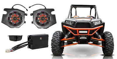 Kicker 6.5 LED Speakers for 2014-18 Polaris RZR 1000/900S/Turbo+Pods+Amp+Control - Image 1 of 4