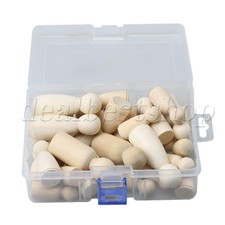 30Pieces Unpainted Art Wooden Peg Doll Men and Woman Doll Body for DIY Craft