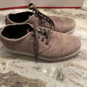 Abeo Apollo Men's Smoke Gray Leather Low Lace Up Casual Comfort Shoes Size 9 M - Picture 1 of 8