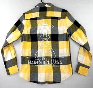 Disney Parks Main Street USA Flanellhemd Damen Large Pluto gelb kariert - Bild 1 von 11