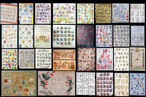 KONVOLUT 135 SCHEMATA KREUZSTICH GEBURT ALPHABETE UND ZAHLEN OSTERN WEIHNACHTEN DISNEY  - Bild 1 von 1