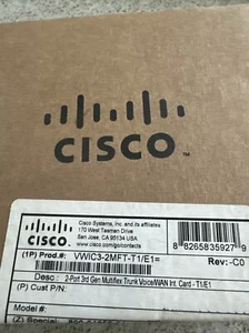 Cisco VWIC3-2MFT-T1/E1 - 2-Port Voice / WAN Interface Card - Picture 1 of 2
