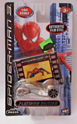 MGA 2006 Spider-Man 3 Platinum Edition Diecast PS333 with Film Still - NIP - Image 1 of 4