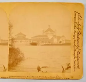 Stereoview Strohmeyer & Wyman Fisheries Building Chicago Worlds Fair Island (O) - Imagen 1 de 4