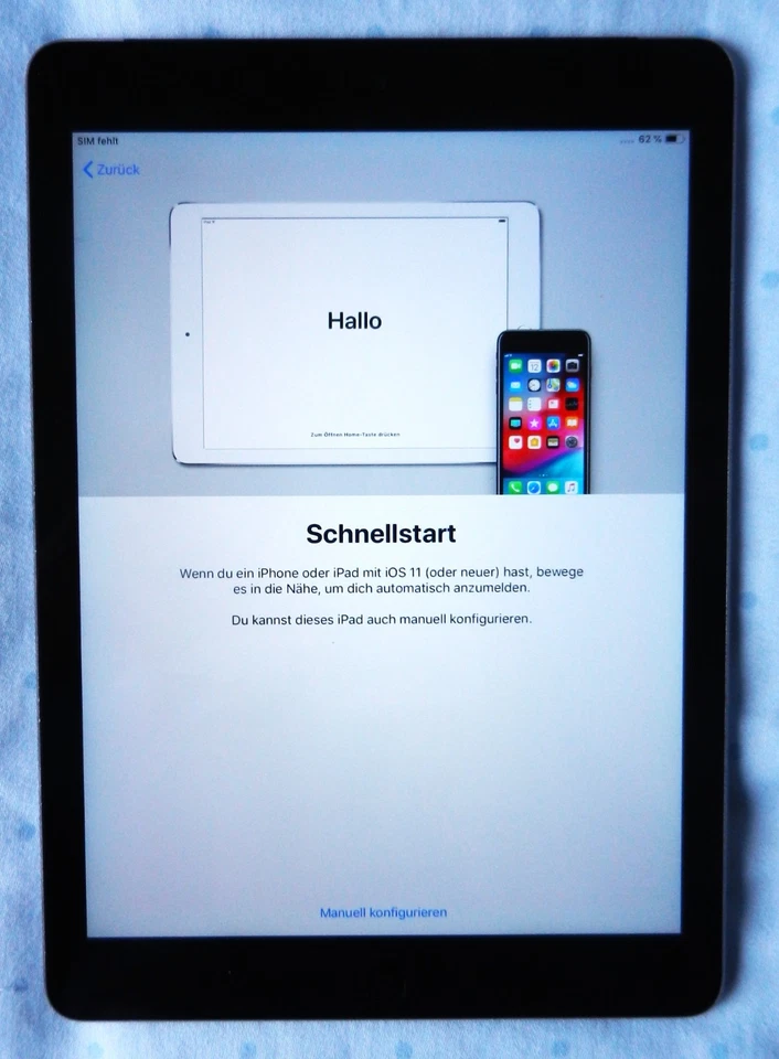 Apple iPad Air A1475, Wi-Fi, ohne SIM Karte, selten gebraucht sehr guter Zustand - Bild 1 von 4