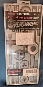 Craftsman Sears Rubinetto & Die Hex Set 252341 USA 20pz SAE Filetto Riparazione Vintage - Foto 1 di 9