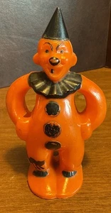 Vintage ROSBRO Rosen Hard Plastic CLOWN Black Cat Candy Container As Is - Picture 1 of 9