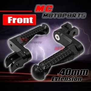MPRO Black Front 40mm Lowering Foot Pegs For Versys 650 KLE 15 16 17 18 19 20 - Picture 1 of 5