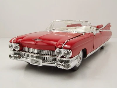 Cadillac Eldorado Biarritz Convertible 1959 Rosso Modellino Auto 1:18 Maisto - Immagine 1 di 4