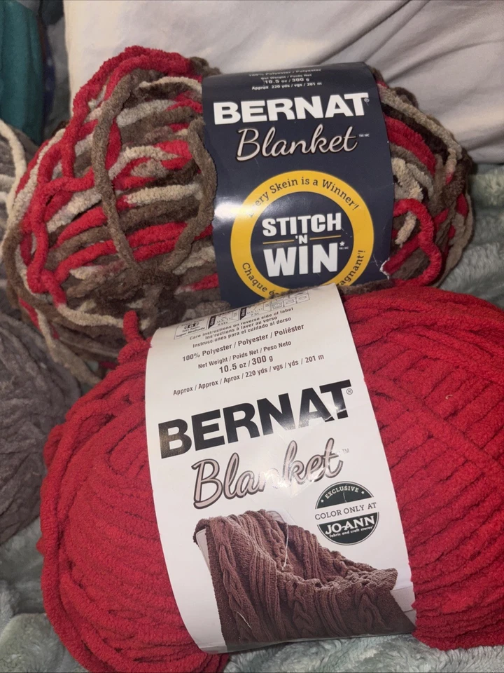 Bernard Manta Rojo Jumbo Hilo Lote de 2 Foto 1 de 1