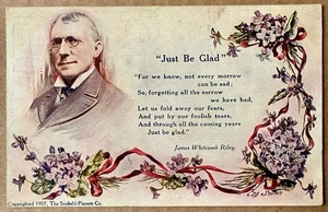 James Whitcomb Riley Poet Postcard Battle Creek Sanitarium Michigan MI Quigg KY - Picture 1 of 2